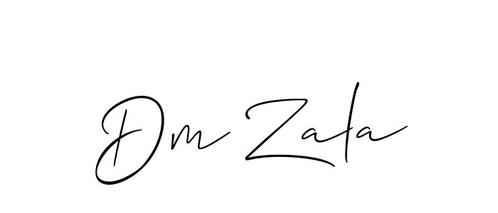 Best and Professional Signature Style for Dm Zala. Allison_Script Best Signature Style Collection. Dm Zala signature style 2 images and pictures png