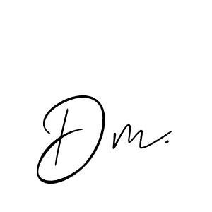 How to make Dm. name signature. Use Allison_Script style for creating short signs online. This is the latest handwritten sign. Dm. signature style 2 images and pictures png