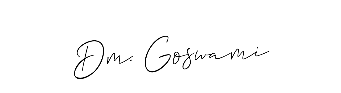 How to make Dm. Goswami name signature. Use Allison_Script style for creating short signs online. This is the latest handwritten sign. Dm. Goswami signature style 2 images and pictures png