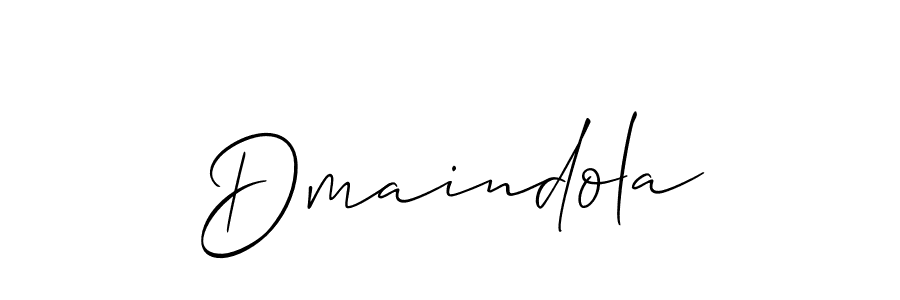 Use a signature maker to create a handwritten signature online. With this signature software, you can design (Allison_Script) your own signature for name Dmaindola. Dmaindola signature style 2 images and pictures png