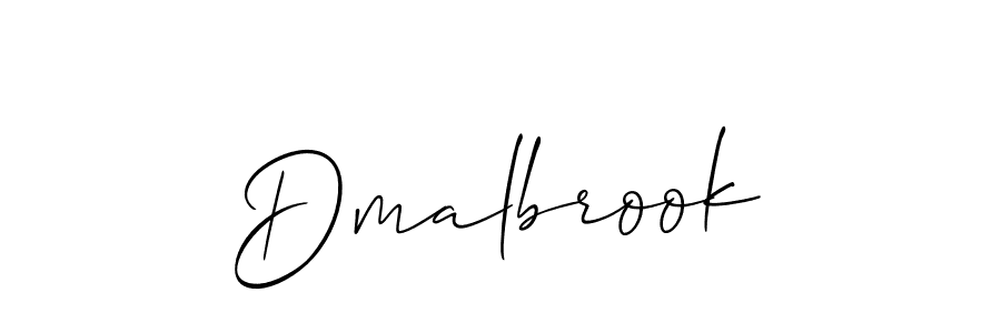 How to make Dmalbrook name signature. Use Allison_Script style for creating short signs online. This is the latest handwritten sign. Dmalbrook signature style 2 images and pictures png