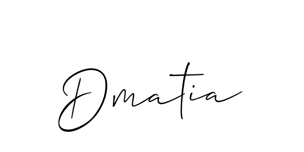 Make a short Dmatia signature style. Manage your documents anywhere anytime using Allison_Script. Create and add eSignatures, submit forms, share and send files easily. Dmatia signature style 2 images and pictures png