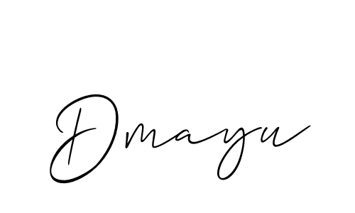 Create a beautiful signature design for name Dmayu. With this signature (Allison_Script) fonts, you can make a handwritten signature for free. Dmayu signature style 2 images and pictures png
