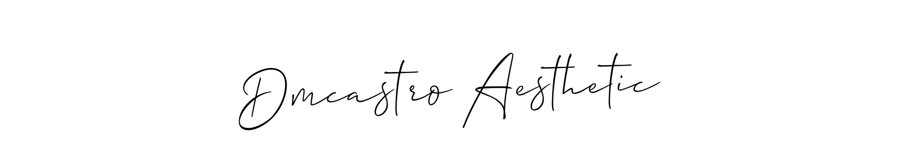 It looks lik you need a new signature style for name Dmcastro Aesthetic. Design unique handwritten (Allison_Script) signature with our free signature maker in just a few clicks. Dmcastro Aesthetic signature style 2 images and pictures png