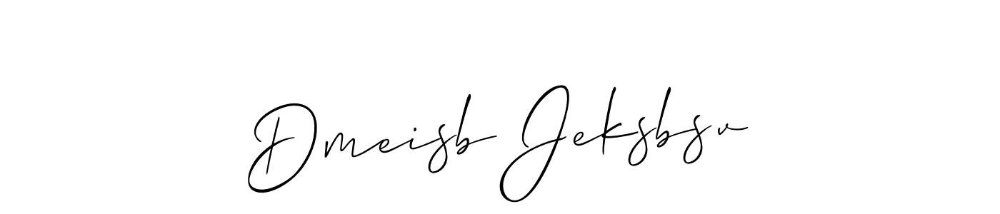 Design your own signature with our free online signature maker. With this signature software, you can create a handwritten (Allison_Script) signature for name Dmeisb Jeksbsv. Dmeisb Jeksbsv signature style 2 images and pictures png