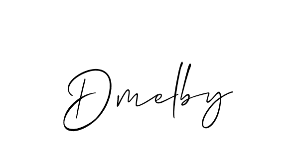 Create a beautiful signature design for name Dmelby. With this signature (Allison_Script) fonts, you can make a handwritten signature for free. Dmelby signature style 2 images and pictures png