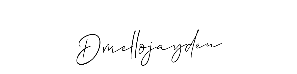 Use a signature maker to create a handwritten signature online. With this signature software, you can design (Allison_Script) your own signature for name Dmellojayden. Dmellojayden signature style 2 images and pictures png