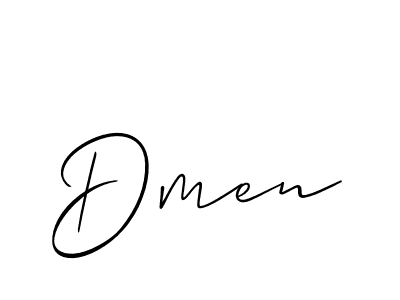 Design your own signature with our free online signature maker. With this signature software, you can create a handwritten (Allison_Script) signature for name Dmen. Dmen signature style 2 images and pictures png