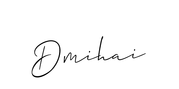 Use a signature maker to create a handwritten signature online. With this signature software, you can design (Allison_Script) your own signature for name Dmihai. Dmihai signature style 2 images and pictures png