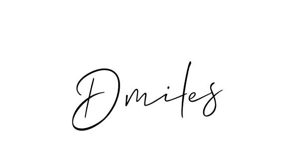 Create a beautiful signature design for name Dmiles. With this signature (Allison_Script) fonts, you can make a handwritten signature for free. Dmiles signature style 2 images and pictures png