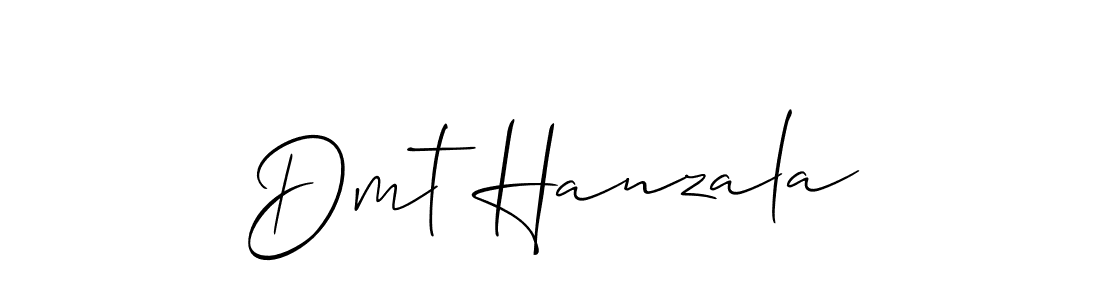 Allison_Script is a professional signature style that is perfect for those who want to add a touch of class to their signature. It is also a great choice for those who want to make their signature more unique. Get Dmt Hanzala name to fancy signature for free. Dmt Hanzala signature style 2 images and pictures png