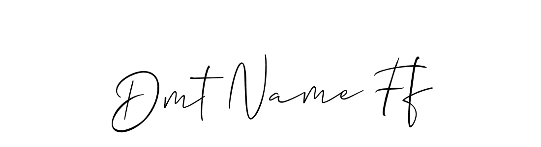 How to Draw Dmt Name Ff signature style? Allison_Script is a latest design signature styles for name Dmt Name Ff. Dmt Name Ff signature style 2 images and pictures png
