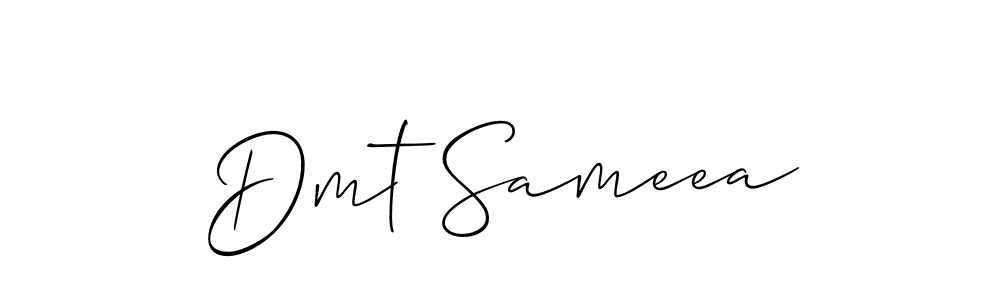 if you are searching for the best signature style for your name Dmt Sameea. so please give up your signature search. here we have designed multiple signature styles  using Allison_Script. Dmt Sameea signature style 2 images and pictures png