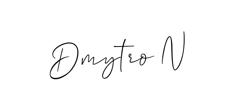 Design your own signature with our free online signature maker. With this signature software, you can create a handwritten (Allison_Script) signature for name Dmytro N. Dmytro N signature style 2 images and pictures png