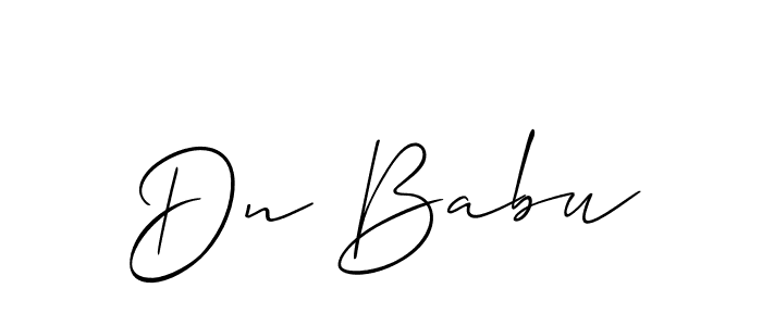How to make Dn Babu signature? Allison_Script is a professional autograph style. Create handwritten signature for Dn Babu name. Dn Babu signature style 2 images and pictures png