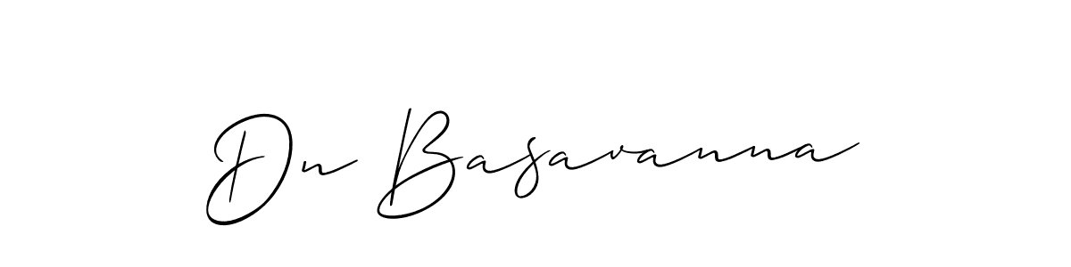 Use a signature maker to create a handwritten signature online. With this signature software, you can design (Allison_Script) your own signature for name Dn Basavanna. Dn Basavanna signature style 2 images and pictures png