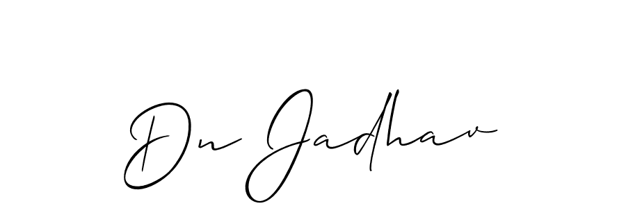 You should practise on your own different ways (Allison_Script) to write your name (Dn Jadhav) in signature. don't let someone else do it for you. Dn Jadhav signature style 2 images and pictures png