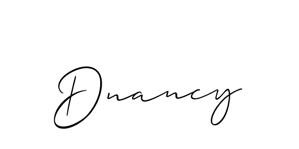 The best way (Allison_Script) to make a short signature is to pick only two or three words in your name. The name Dnancy include a total of six letters. For converting this name. Dnancy signature style 2 images and pictures png