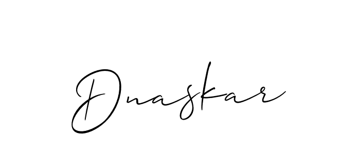 How to Draw Dnaskar signature style? Allison_Script is a latest design signature styles for name Dnaskar. Dnaskar signature style 2 images and pictures png