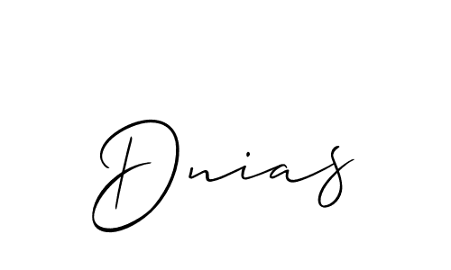 Use a signature maker to create a handwritten signature online. With this signature software, you can design (Allison_Script) your own signature for name Dnias. Dnias signature style 2 images and pictures png