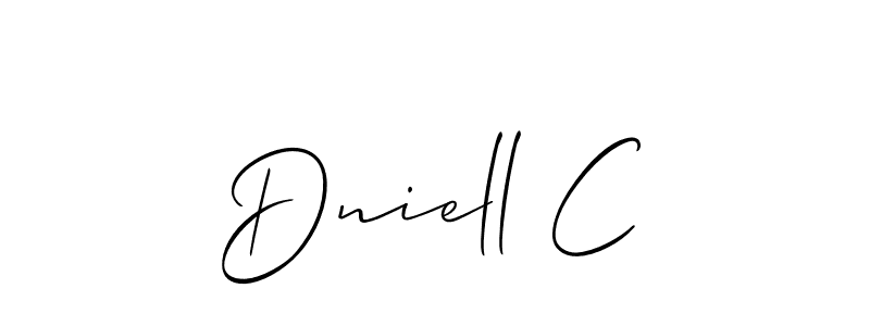 Use a signature maker to create a handwritten signature online. With this signature software, you can design (Allison_Script) your own signature for name Dniell C. Dniell C signature style 2 images and pictures png