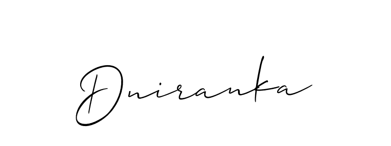 How to make Dniranka name signature. Use Allison_Script style for creating short signs online. This is the latest handwritten sign. Dniranka signature style 2 images and pictures png
