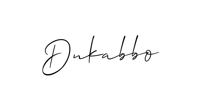 Also we have Dnkabbo name is the best signature style. Create professional handwritten signature collection using Allison_Script autograph style. Dnkabbo signature style 2 images and pictures png