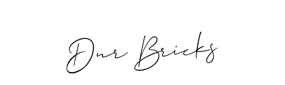 Also You can easily find your signature by using the search form. We will create Dnr Bricks name handwritten signature images for you free of cost using Allison_Script sign style. Dnr Bricks signature style 2 images and pictures png
