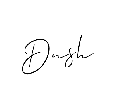 Use a signature maker to create a handwritten signature online. With this signature software, you can design (Allison_Script) your own signature for name Dnsh. Dnsh signature style 2 images and pictures png