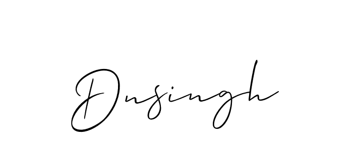 How to make Dnsingh signature? Allison_Script is a professional autograph style. Create handwritten signature for Dnsingh name. Dnsingh signature style 2 images and pictures png