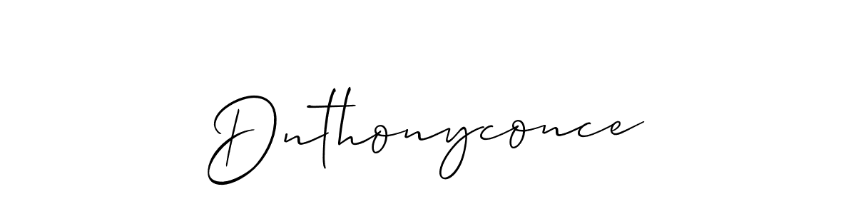 It looks lik you need a new signature style for name Dnthonyconce. Design unique handwritten (Allison_Script) signature with our free signature maker in just a few clicks. Dnthonyconce signature style 2 images and pictures png