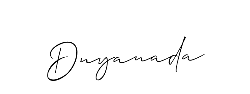 Use a signature maker to create a handwritten signature online. With this signature software, you can design (Allison_Script) your own signature for name Dnyanada. Dnyanada signature style 2 images and pictures png