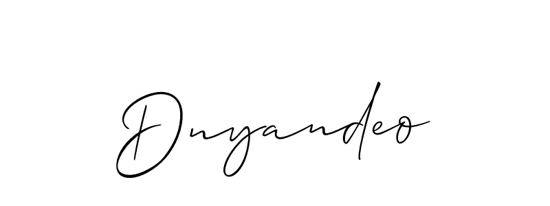 Allison_Script is a professional signature style that is perfect for those who want to add a touch of class to their signature. It is also a great choice for those who want to make their signature more unique. Get Dnyandeo name to fancy signature for free. Dnyandeo signature style 2 images and pictures png