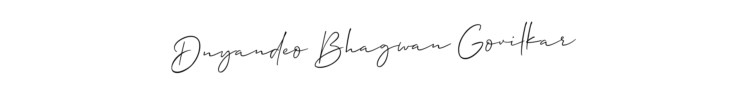 Design your own signature with our free online signature maker. With this signature software, you can create a handwritten (Allison_Script) signature for name Dnyandeo Bhagwan Govilkar. Dnyandeo Bhagwan Govilkar signature style 2 images and pictures png