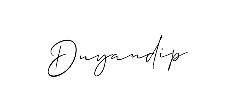 Design your own signature with our free online signature maker. With this signature software, you can create a handwritten (Allison_Script) signature for name Dnyandip. Dnyandip signature style 2 images and pictures png