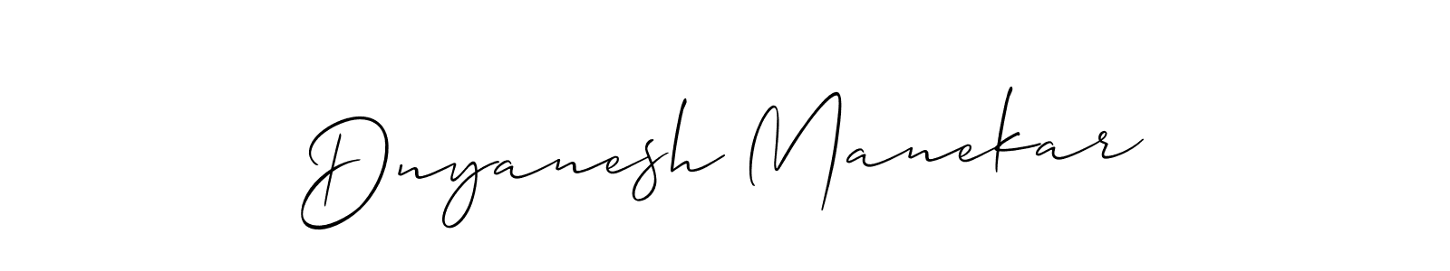How to make Dnyanesh Manekar name signature. Use Allison_Script style for creating short signs online. This is the latest handwritten sign. Dnyanesh Manekar signature style 2 images and pictures png