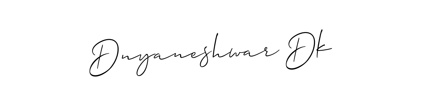 Dnyaneshwar Dk stylish signature style. Best Handwritten Sign (Allison_Script) for my name. Handwritten Signature Collection Ideas for my name Dnyaneshwar Dk. Dnyaneshwar Dk signature style 2 images and pictures png