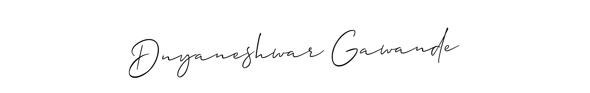 Design your own signature with our free online signature maker. With this signature software, you can create a handwritten (Allison_Script) signature for name Dnyaneshwar Gawande. Dnyaneshwar Gawande signature style 2 images and pictures png