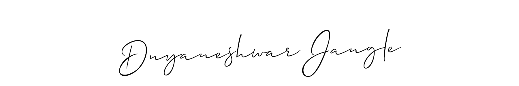 Use a signature maker to create a handwritten signature online. With this signature software, you can design (Allison_Script) your own signature for name Dnyaneshwar Jangle. Dnyaneshwar Jangle signature style 2 images and pictures png