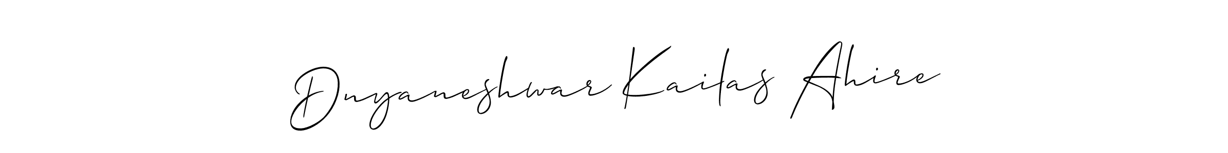 Design your own signature with our free online signature maker. With this signature software, you can create a handwritten (Allison_Script) signature for name Dnyaneshwar Kailas Ahire. Dnyaneshwar Kailas Ahire signature style 2 images and pictures png