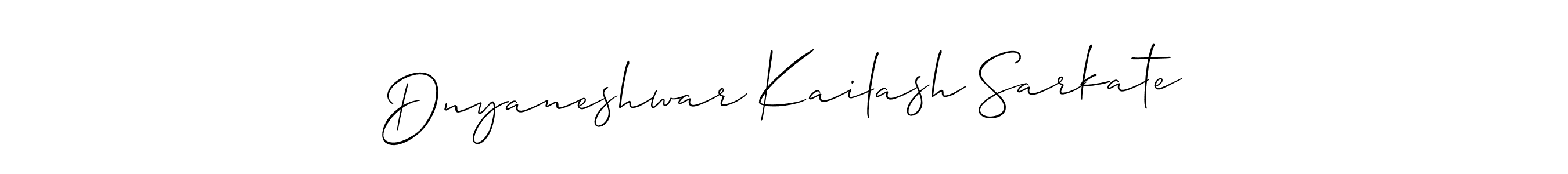 This is the best signature style for the Dnyaneshwar Kailash Sarkate name. Also you like these signature font (Allison_Script). Mix name signature. Dnyaneshwar Kailash Sarkate signature style 2 images and pictures png