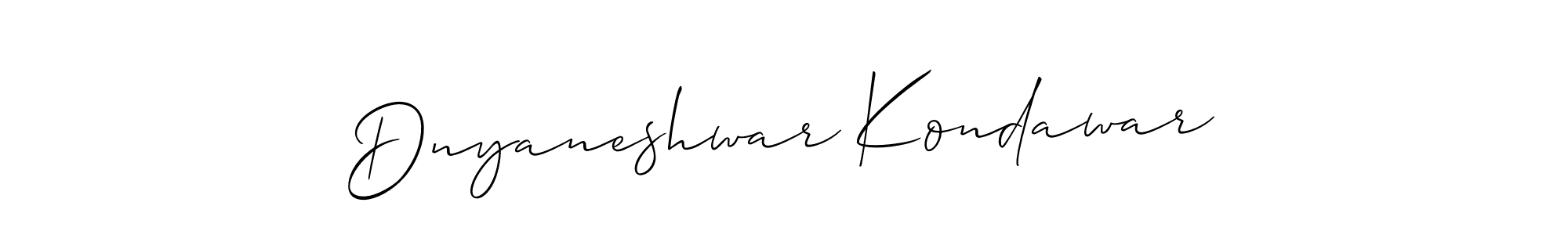 Make a short Dnyaneshwar Kondawar signature style. Manage your documents anywhere anytime using Allison_Script. Create and add eSignatures, submit forms, share and send files easily. Dnyaneshwar Kondawar signature style 2 images and pictures png