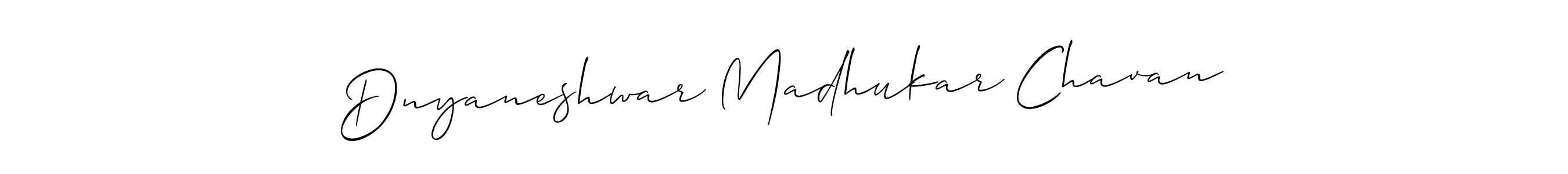 Allison_Script is a professional signature style that is perfect for those who want to add a touch of class to their signature. It is also a great choice for those who want to make their signature more unique. Get Dnyaneshwar Madhukar Chavan name to fancy signature for free. Dnyaneshwar Madhukar Chavan signature style 2 images and pictures png