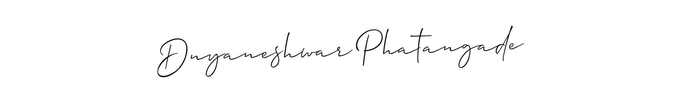 Also You can easily find your signature by using the search form. We will create Dnyaneshwar Phatangade name handwritten signature images for you free of cost using Allison_Script sign style. Dnyaneshwar Phatangade signature style 2 images and pictures png