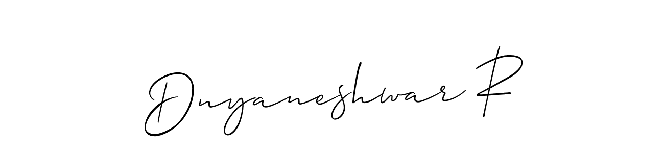 It looks lik you need a new signature style for name Dnyaneshwar R. Design unique handwritten (Allison_Script) signature with our free signature maker in just a few clicks. Dnyaneshwar R signature style 2 images and pictures png