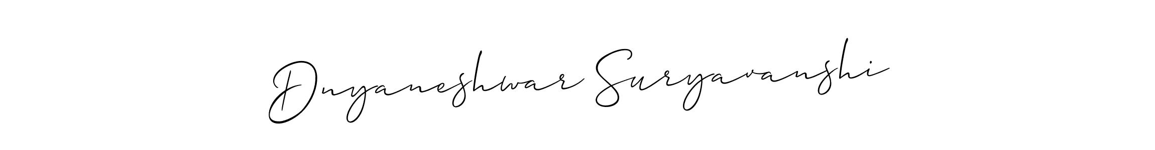 Also we have Dnyaneshwar Suryavanshi name is the best signature style. Create professional handwritten signature collection using Allison_Script autograph style. Dnyaneshwar Suryavanshi signature style 2 images and pictures png