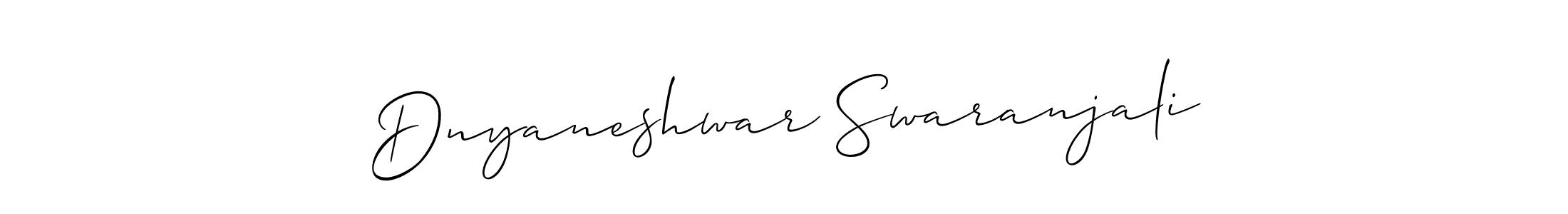 Make a short Dnyaneshwar Swaranjali signature style. Manage your documents anywhere anytime using Allison_Script. Create and add eSignatures, submit forms, share and send files easily. Dnyaneshwar Swaranjali signature style 2 images and pictures png