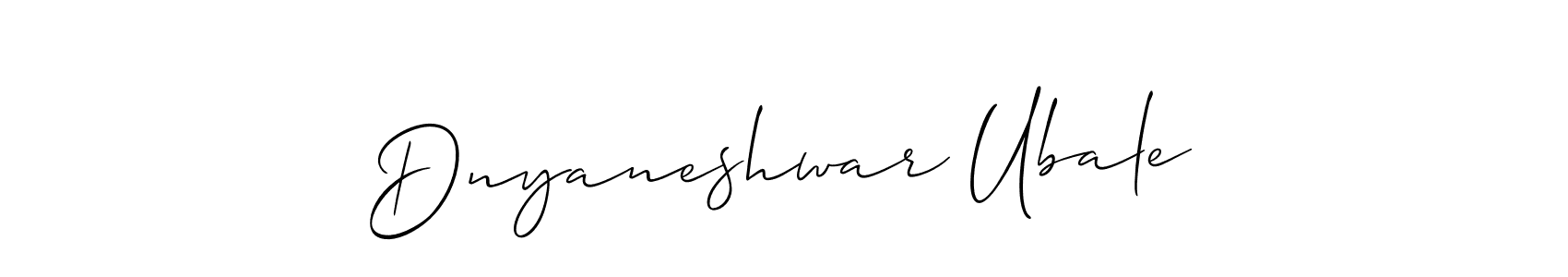 Use a signature maker to create a handwritten signature online. With this signature software, you can design (Allison_Script) your own signature for name Dnyaneshwar Ubale. Dnyaneshwar Ubale signature style 2 images and pictures png