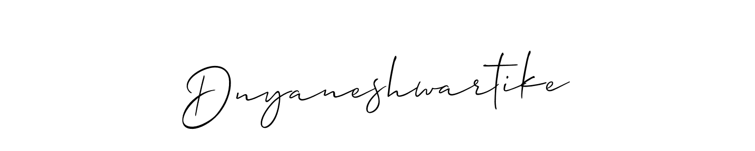 Use a signature maker to create a handwritten signature online. With this signature software, you can design (Allison_Script) your own signature for name Dnyaneshwartike. Dnyaneshwartike signature style 2 images and pictures png