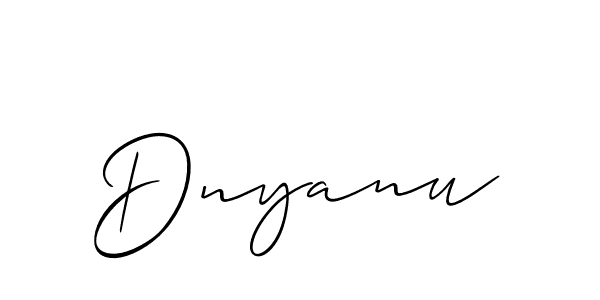 Use a signature maker to create a handwritten signature online. With this signature software, you can design (Allison_Script) your own signature for name Dnyanu. Dnyanu signature style 2 images and pictures png